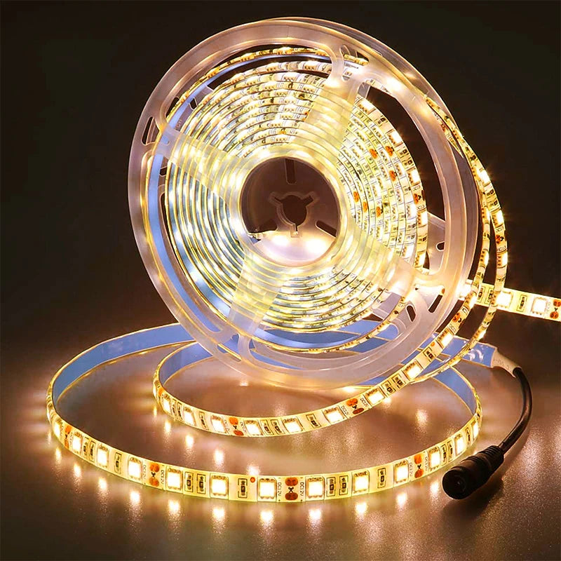 Hot 3528 Yellow Led Tape 5m 300 Double Sided Led 12v Light Color Source Warm White IP20 110V/220V