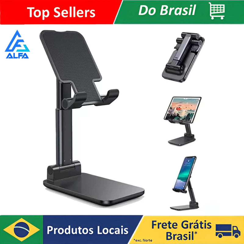 ALFA Suporte Ergonômico Dobravel Portátil Celular Ajustável Mesa