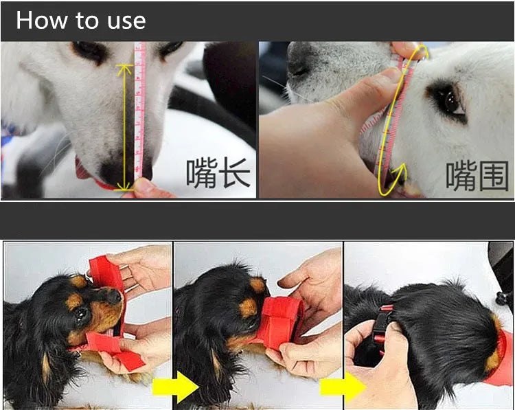 Anti Barking Dog Muzzle For Small Large Dogs Adjustable Mesh Breathable Pet Mouth Muzzles For Dogs Nylon Straps Dog Accessories