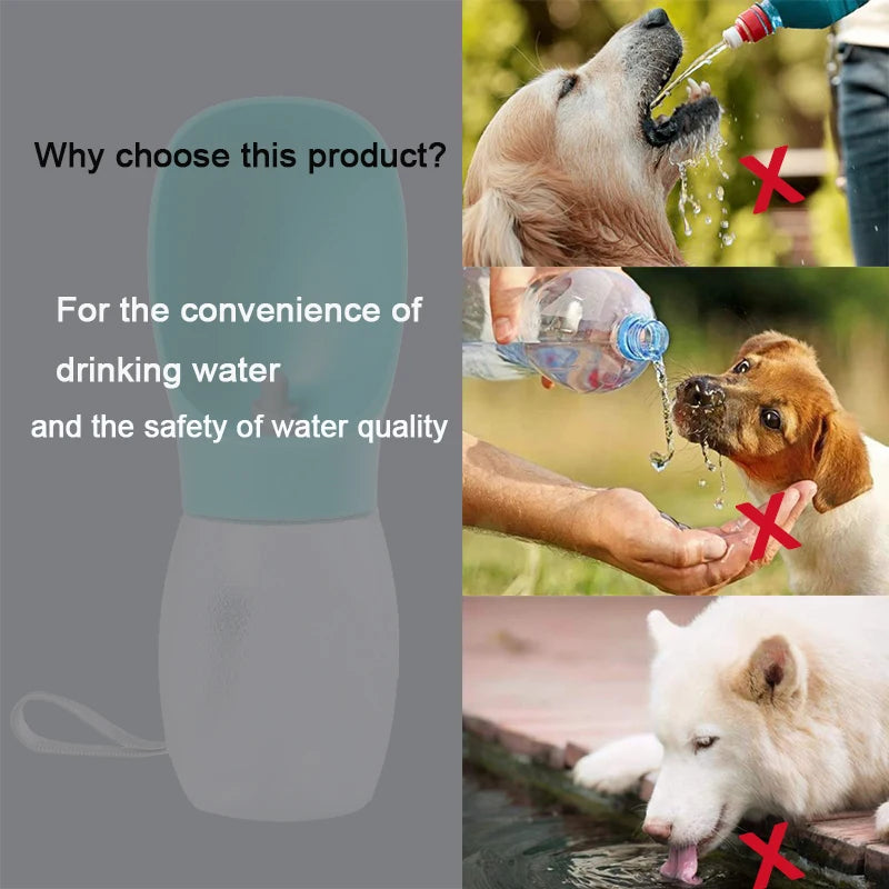 Dog Water Bottle Portable Pet Water Dispenser for Small Big Dogs Cat Walking Travel Leakproof Chihuahua Pug Drinking Bowl Feeder