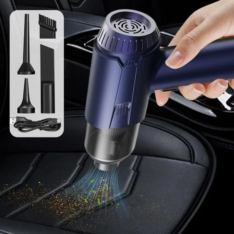 Handheld Car Air Vacuum Compact Air Vacuum Air Duster Powerful Suction Car Vacuums For Car Pet Hair Mattress Sheet