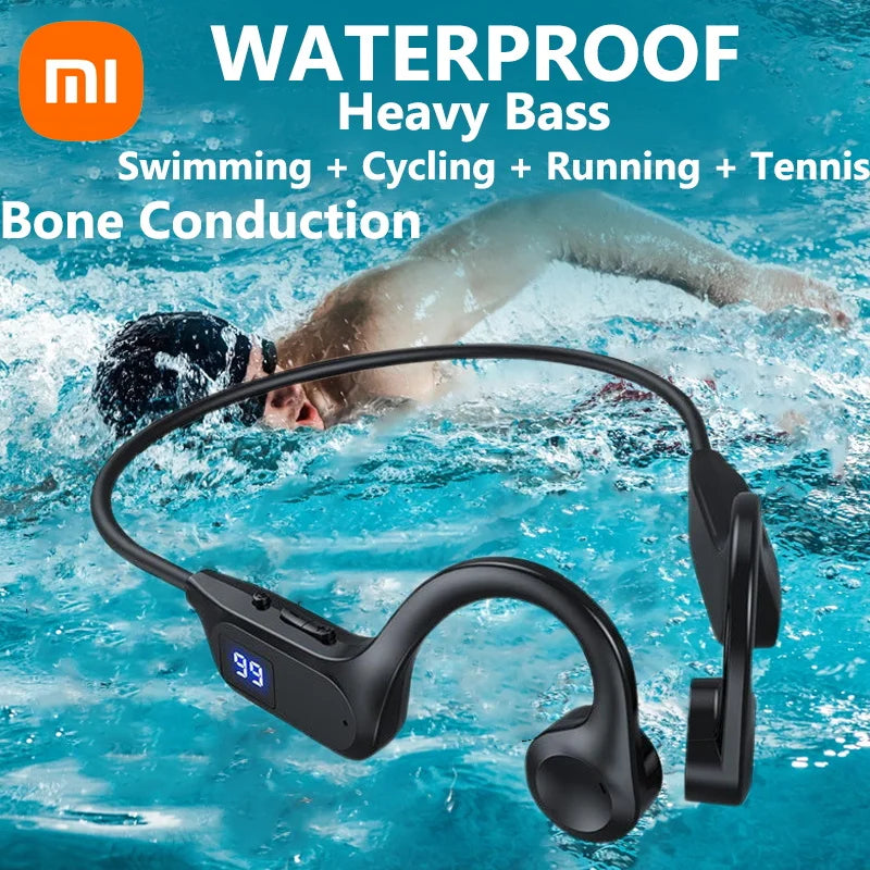 Xiaomi Bone Conduction Wireless Earphone Sport Swimming Bluetooth Compatible Headphone Hand-free With Mic For Running X7 Earbuds