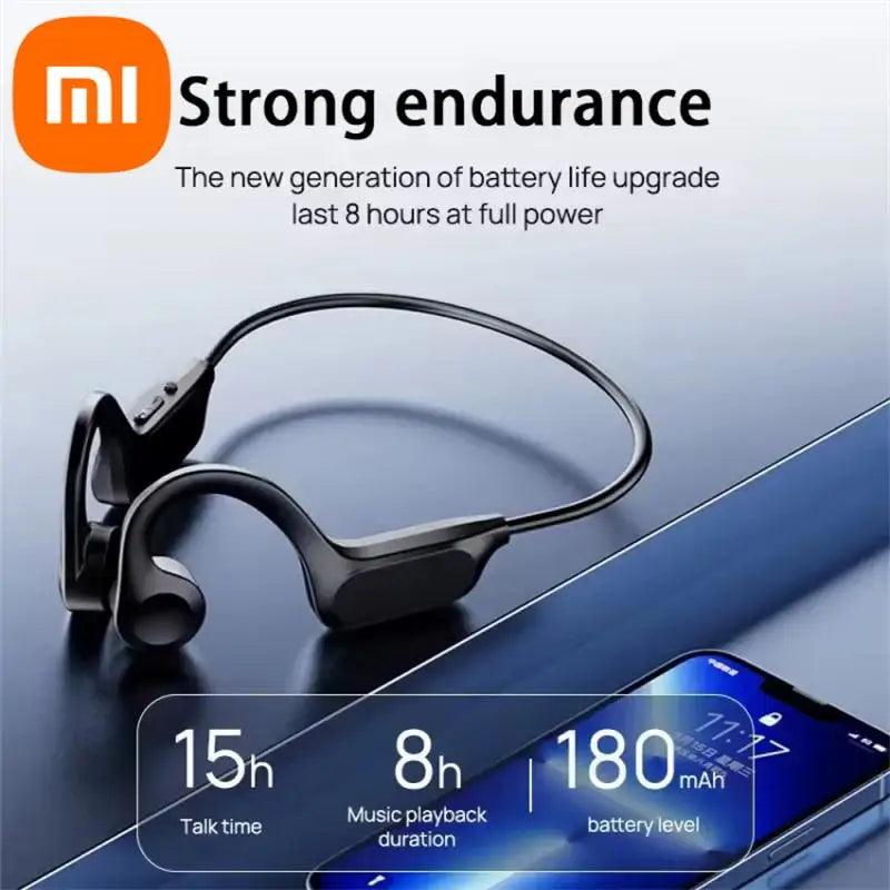 Xiaomi Bone Conduction Wireless Earphone Sport Swimming Bluetooth Compatible Headphone Hand-free With Mic For Running X7 Earbuds