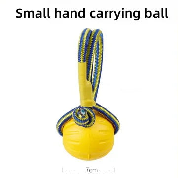 EVA Pet Toy Ball Dog Floating Ball Training Dog Pull Ring Bite Resistant Teething Pet Ball Rope Ball Foam Bite Resistant Dog Toy