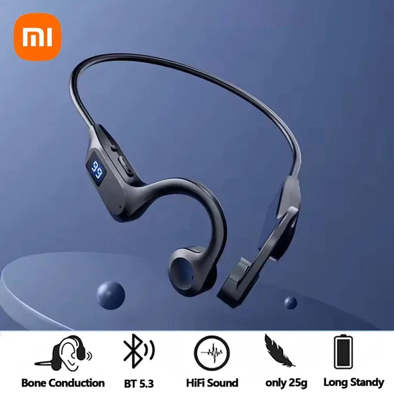 Xiaomi Bone Conduction Wireless Earphone Sport Swimming Bluetooth Compatible Headphone Hand-free With Mic For Running X7 Earbuds