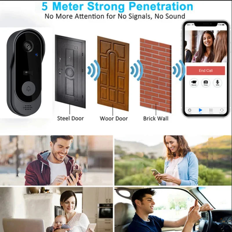 Tuya Doorbell With Camera Wireless Bundle Doorbell Smart Home WIFI HD Outdoor Phone Camera Security Video Intercom Night Vision