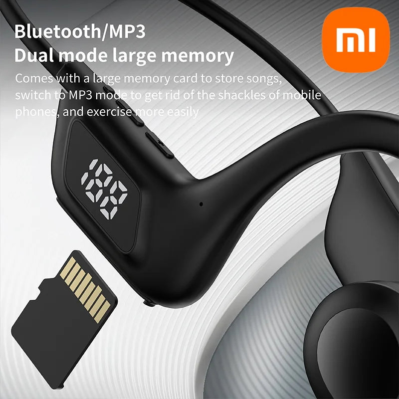 Xiaomi Bone Conduction Wireless Earphone Sport Swimming Bluetooth Compatible Headphone Hand-free With Mic For Running X7 Earbuds