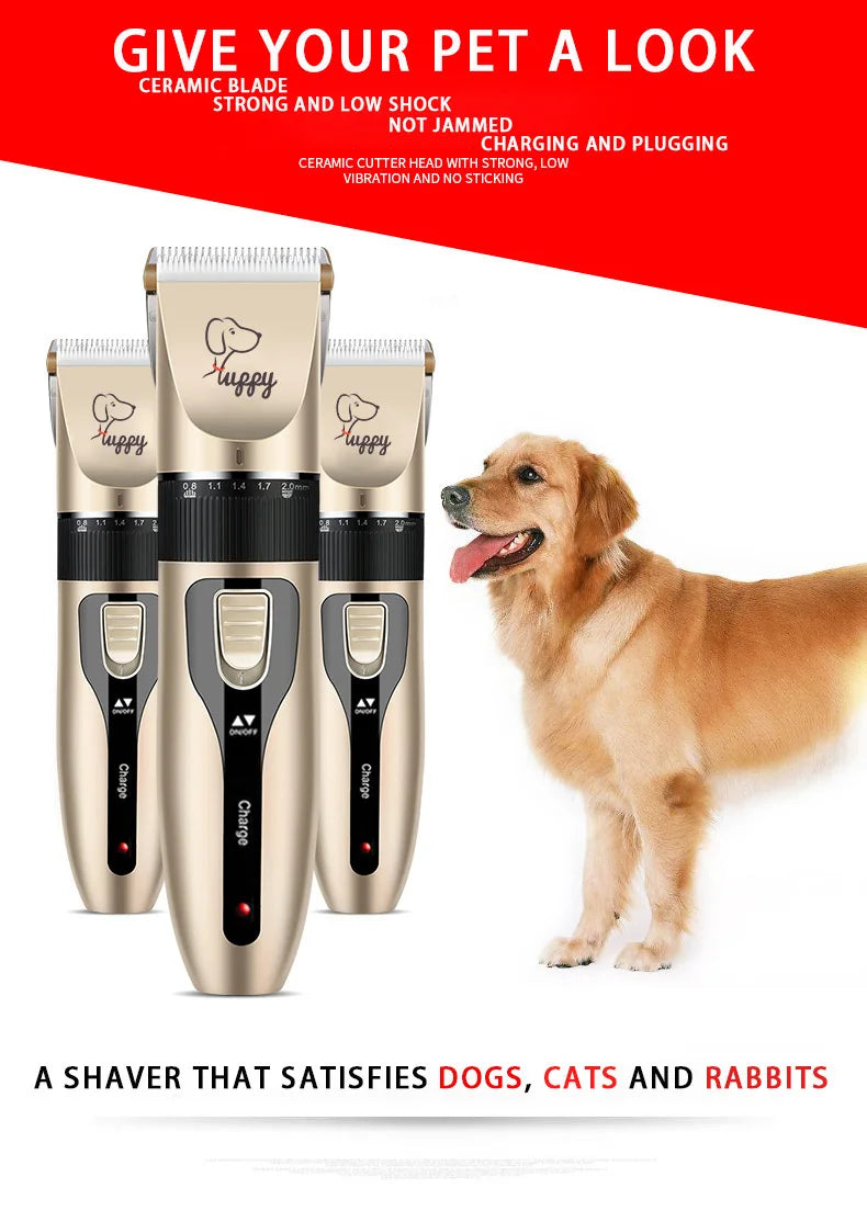 Electric Pet Clipper Grooming Kit For Dogs Reachageable Trimmer Haircut Cat Hair Cutting Remover Professional Machine Set