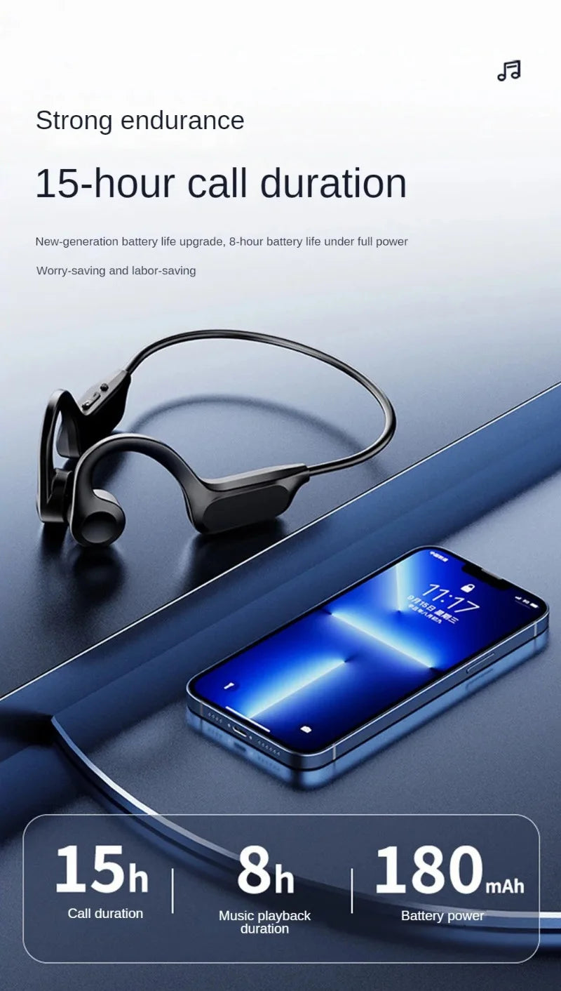 Xiaomi Bone Conduction Wireless Earphone Sport Swimming Bluetooth Compatible Headphone Hand-free With Mic For Running X7 Earbuds